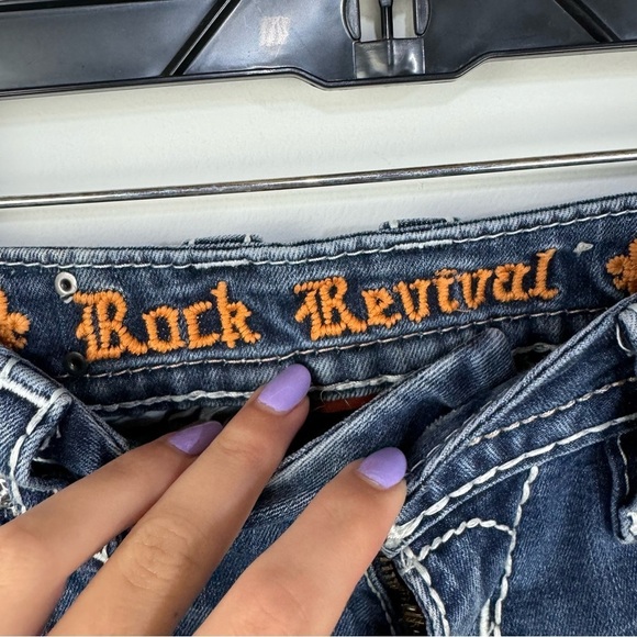 Rock Revival Boot Cut Denim Jeans Western Rodeo Country - Picture 7 of 8
